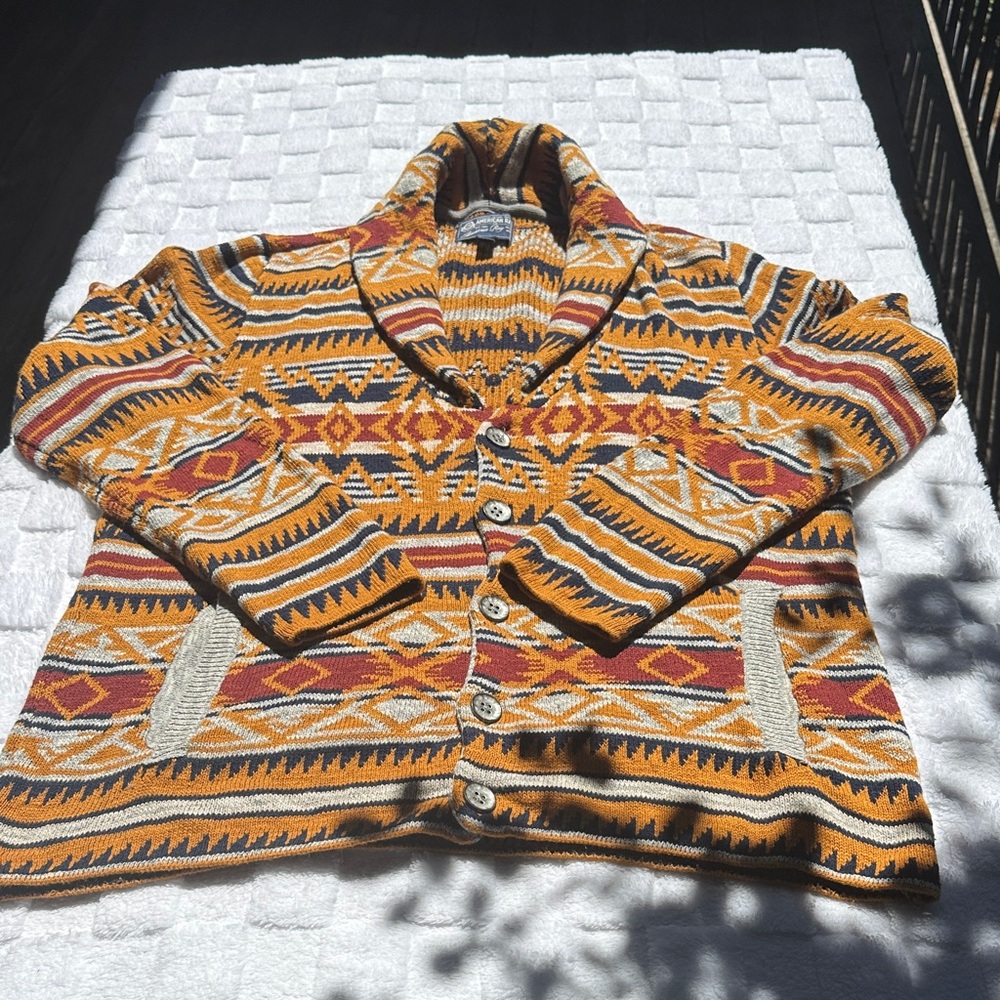 American Rag Multicolor Patterned Cardigan
